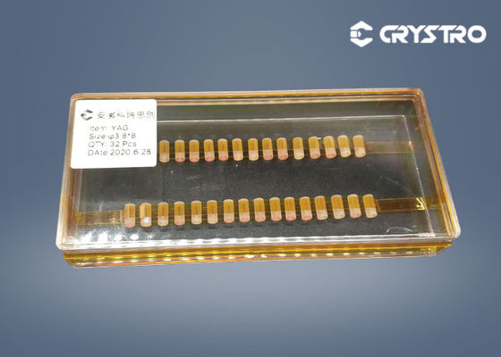 Cristal do Nd YAG de Crystal Dia 3.8*8mm do laser em estado sólido